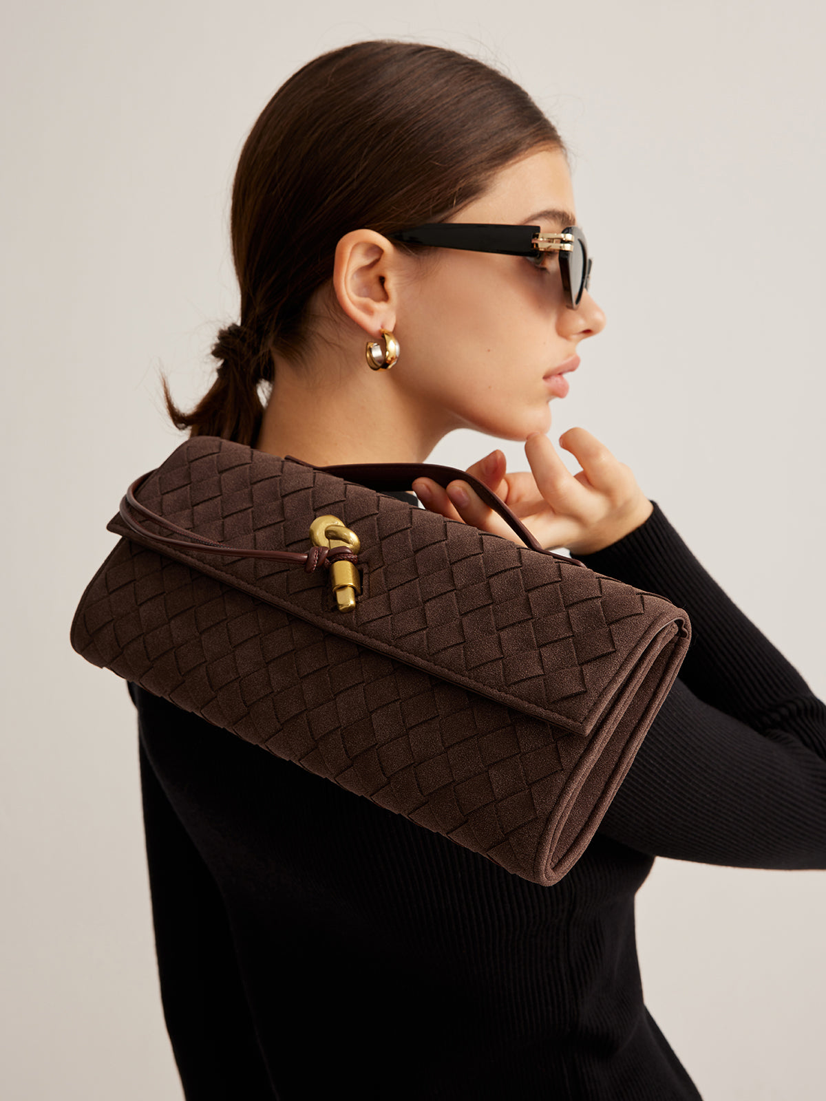 Pochette Noémie in Camoscio