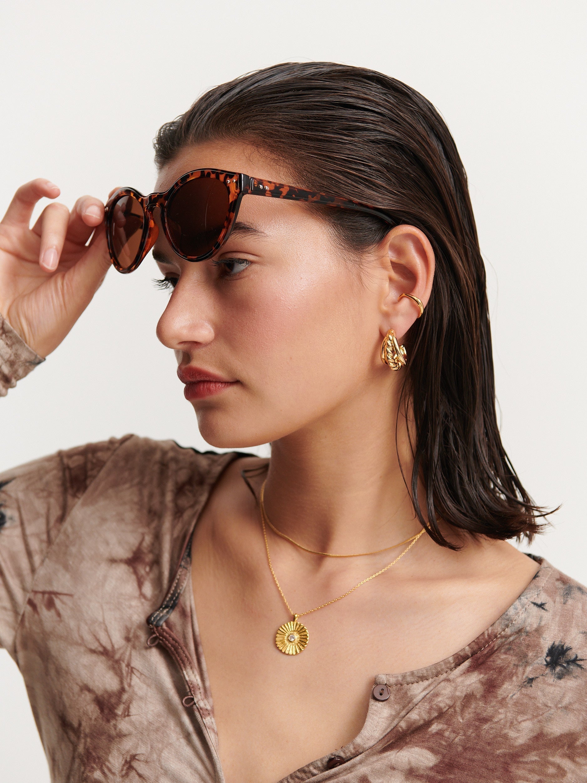 Occhiali da Sole Circolari Vintage Clinton