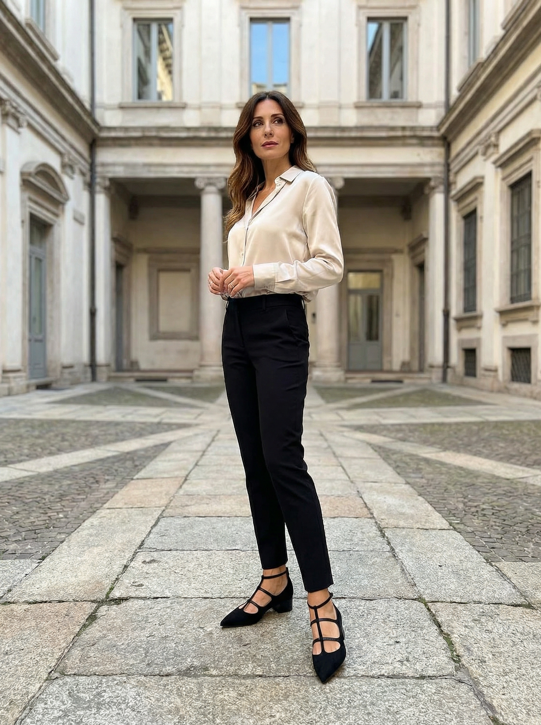 Notte Elegante – Tacco Nero con Cinturini Comfort